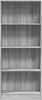 vidaXL Bücherregal Grau Sonoma 60x24x143 cm Holzwerkstoff 857817 Bild 4