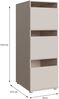 Forte WASHCAB 50, moderner Badezimmerschrank zur Aufbewahrung von Putz- und Waschutensilien, 3-türig, Badezimmer, Holzwerkstoff, Kaschmir Beige, 50 cm breit x 143,3 cm hoch x 67,5 cm tief Bild 5