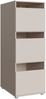 Forte WASHCAB 50, moderner Badezimmerschrank zur Aufbewahrung von Putz- und Waschutensilien, 3-türig, Badezimmer, Holzwerkstoff, Kaschmir Beige, 50 cm breit x 143,3 cm hoch x 67,5 cm tief Bild 2