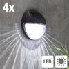 Gravidus LED Solarleuchte 4er LED Solarlampe Zaun Wandleuchte Bild 2