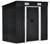 Vente-unique - MANSO Gartenhaus Metall Grau - B 109 cm x H 170 cm x L 183 cm Bild 3