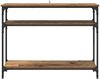 Konsolentisch, Beistelltisch, Konsole mit Regal Altholz 100 x 29 x 75 cm Holzwerkstoff Bild 5