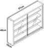 VCM Wandvitrine Agisa 918274 Sonoma-Eiche H. 40 x B. 57 x T. 10 cm Bild 4