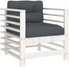 vidaXL 7-tlg. Garten-Lounge-Set mit Kissen Weiß Massivholz 3185837 Bild 5