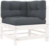 vidaXL 7-tlg. Garten-Lounge-Set mit Kissen Weiß Massivholz 3185837 Bild 4