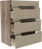 FORTE Tiziano Kommode, Holzwerkstoff, Braun/Beige, 80 x 104,6 x 43,1 cm Bild 2