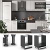 Herdumbauschrank Fame-Line Weiß Hochglanz 60 cm ohne Arbeitsplatte Vicco Bild 2