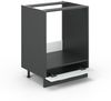 Herdumbauschrank Fame-Line Weiß Hochglanz 60 cm ohne Arbeitsplatte Vicco Bild 4