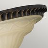 Deckenleuchte, Stahl Glas, Nussbaum, D 33 cm Bild 2