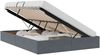 vidaXL Aufbewahrungsbett mit Kopfteil Dunkelgrau 135 x 190 cm Samt 3370126 Bild 3