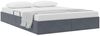 vidaXL Aufbewahrungsbett mit Kopfteil Dunkelgrau 135 x 190 cm Samt 3370126 Bild 2