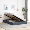 vidaXL Aufbewahrungsbett mit Kopfteil Dunkelgrau 135 x 190 cm Samt 3370126 Bild 4