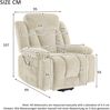 Merax 95*94*107cm Massagesessel elektrisch Relaxsessel mit 8-Punkt-Massage und Heizfunktion, Fernsehsessel Mit Hebefunktion, Stoffsofa mit Staufach und Seitentaschen, und USB, beige Bild 4