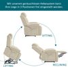 Merax 95*94*107cm Massagesessel elektrisch Relaxsessel mit 8-Punkt-Massage und Heizfunktion, Fernsehsessel Mit Hebefunktion, Stoffsofa mit Staufach und Seitentaschen, und USB, beige Bild 5