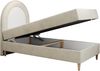 Kinderbett NEST, Boxspringbetten für Kinderzimmer, Jugendbett, Einzelbett mit Matratze 90 x 180 cm - Beige Velvet - Topper Visco Bild 5
