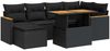vidaXL 7-tlg. Garten-Sofagarnitur mit Kissen Schwarz Poly Rattan 3327506 Bild 2