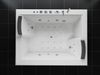 PureHaven Whirlpool 180x142 cm Heizung Reinigungsprogramm & Lichttherapie Wasserfall Bluetooth-fähiges Soundsystem Bild 2