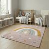 Jimri Kinderteppich DOT´S Teppiche für Kinderzimmer, Kinderzimmerteppich, Teppich, Rund, Regenbogen Bild 5