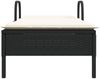 vidaXL Sonnenliege mit Rollen und Auflage Schwarz Poly Rattan 368308 Bild 4