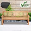 CLP Gartenbank Teakholz Daxon mit Sitzkissen,dunkelgrau 200 cm Bild 5