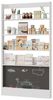 BlingBin Bücherregal Bilderbuchregal, Ausstellregal, Bücherschrank, Hochschrank, 4-ebiges Aufbewahrungsregal + bemalbares Schwarzbord 1-tlg, Kippschutz/Platz sparen, Bücherregal hinter der Tür, 100*10*180cm Bild 4