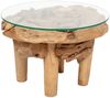 Teak Couchtisch BOSCO-60cm Natural Massivholz Teakwurzel Wohnzimmertisch Tisch Bild 3