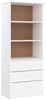 vidaXL Bücherregal mit Schubladen ALTA Weiß 60x35x142 cm Kiefernholz 353952 Bild 2