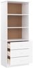 vidaXL Bücherregal mit Schubladen ALTA Weiß 60x35x142 cm Kiefernholz 353952 Bild 4