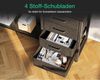 ODK Schreibtisch L Form LED 2 Steckdosen 2 USB 135×110cm Schwarz Bild 5