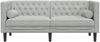 vidaXL Chesterfield-Sofa mit Nackenrollen 2-Sitzer Hellgrau Samt 372683 Bild 4