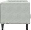 vidaXL Chesterfield-Sofa mit Nackenrollen 2-Sitzer Hellgrau Samt 372683 Bild 5
