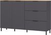 Germania Sideboard 1475-549 GW-California, in Graphit/Navarra-Eiche-Nb, mit zwei Türen, 151 x 98 x 40 cm (BxHxT) Bild 3