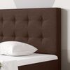 Boxspringbett Köln Plus 140x200 cm Webstoff Braun mit Topper-Optik Bild 3