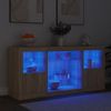 vidaXL Sideboard mit LED-Leuchten Sonoma-Eiche 142,5x37x67 cm 3209088 Bild 4