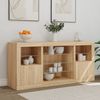 vidaXL Sideboard mit LED-Leuchten Sonoma-Eiche 142,5x37x67 cm 3209088 Bild 3