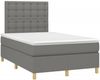 vidaXL Boxspringbett mit Matratze & LED Dunkelgrau 120x190 cm Stoff 3270275 Bild 3
