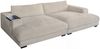 KAWOLA Big Sofa MADELINE mit Holztablett schwarz für Armlehne Cord cremeweiß 85 x 170 x 290 cm Bild 3