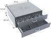 Schubladenbox für Kaffeekapseln HWC-L98, Aufbewahrungsbox mit 2 Schubladen Kapselbox, 14x34x33cm ~ schwarz Bild 3