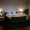 vidaXL Boxspringbett mit Matratze Dunkelgrün 180x200 cm Samt 3288693 Bild 4