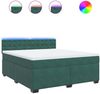 vidaXL Boxspringbett mit Matratze Dunkelgrün 180x200 cm Samt 3288693 Bild 2