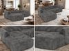 Modernes Wohnzimmer Sofa VORITA 3M L Freistehendes Ecksofa, L-Couch, Gepolstertes Sofa, Wellenfedern - Grau Cord - Links Bild 2