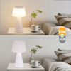 ZMH Beistelltischlampe, kabellos, Nachttischlampe, 3600 mAh, wiederaufladbare Tischlampe über USB, LED-Akzentlampe, Touch-Tischlampe, dimmbar, weiße Nachttischlampe Bild 2