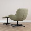Bronx71 Sessel mit Hocker Santa Leinen drehbar olivgrün Bild 5