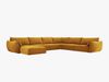 Micadoni Panorama-Ecksofa Kaelle 8-Sitzer Rechts Samt Bluvel Gelb Bild 2