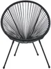 Vente-unique - ALIOS Gartensitzgruppe Harz Schwarz - B 82 cm x H 83,5 cm x L 72 cm Bild 4