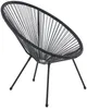 Vente-unique - ALIOS Gartensitzgruppe Harz Schwarz - B 82 cm x H 83,5 cm x L 72 cm Bild 3