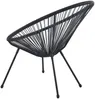 Vente-unique - ALIOS Gartensitzgruppe Harz Schwarz - B 82 cm x H 83,5 cm x L 72 cm Bild 5