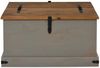 vidaXL Truhe HALDEN Grau 91x91x47 cm Massivholz Kiefer 4018407 Bild 3