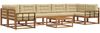 vidaXL Outdoor-Sofagarnitur mit Kissen 8 pcs Natur und Beige 3367346 Bild 2