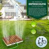 tillvex® Gartendusche eckig outdoor bis 4 m Fontänenhöhe | Bodendusche mit Fußrad | Außendusche rutschfest | Saunadusche wetterfest | Campingdusche aus Aluminium/WPC/Holzoptik Bild 3